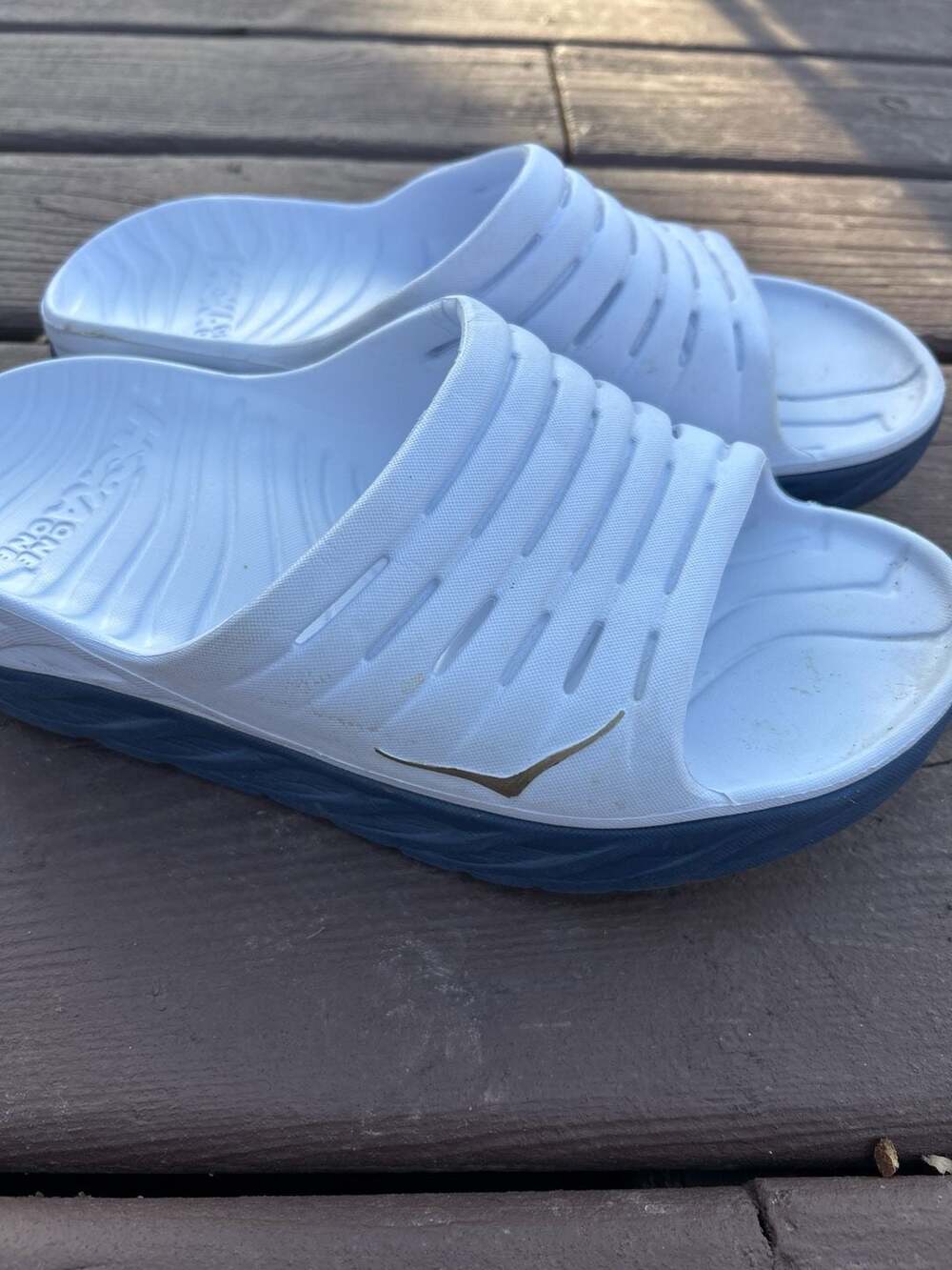 HOKA ONE ONE Ora Recovery Slide White Athletic Sandals - Picture 3 of 6